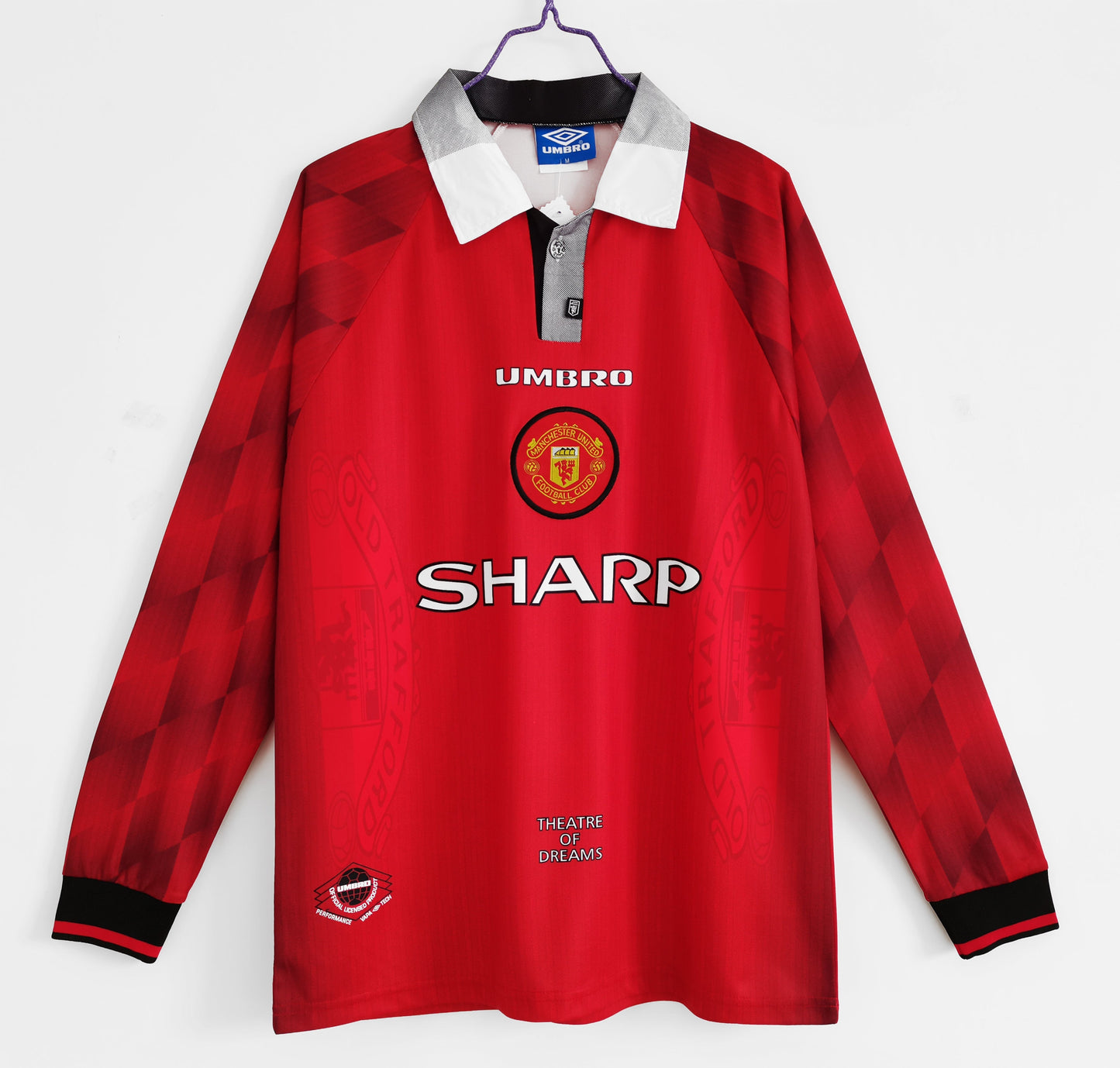 Manchester United Maillot Domicile Manches Longues 96/97 