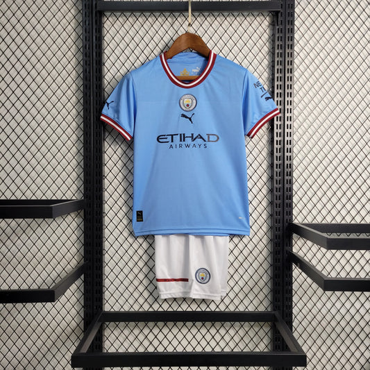 Manchester City 2022/23 Home Child Kit