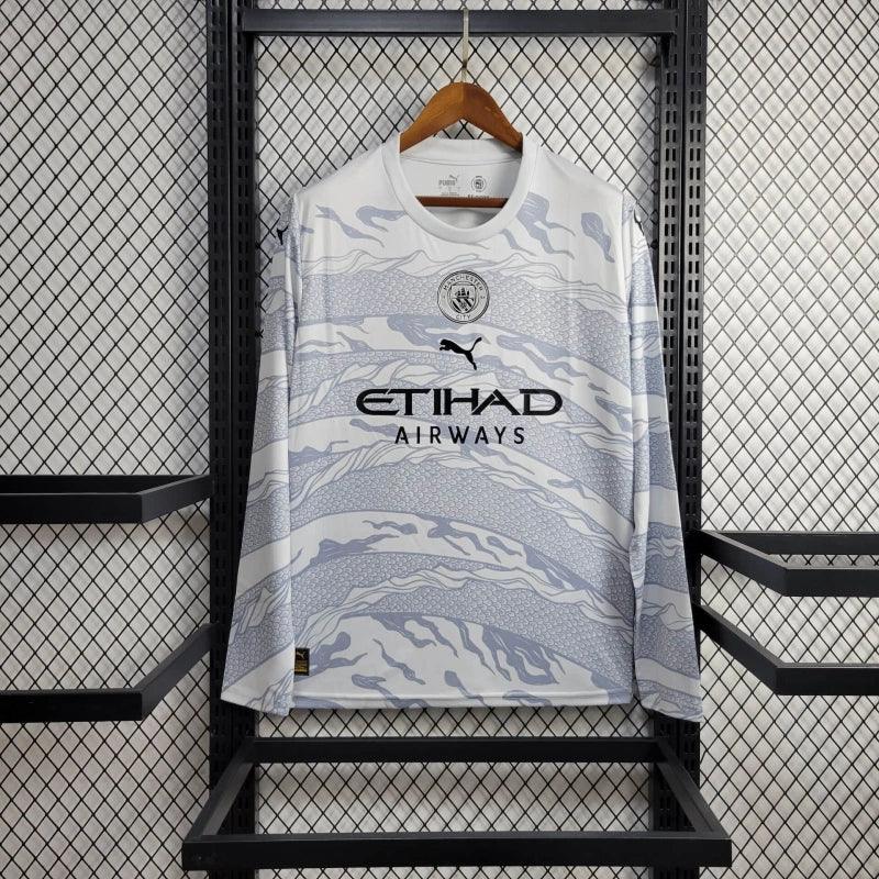 Camisola Principal Manchester City 2024/25 Manga Comprida