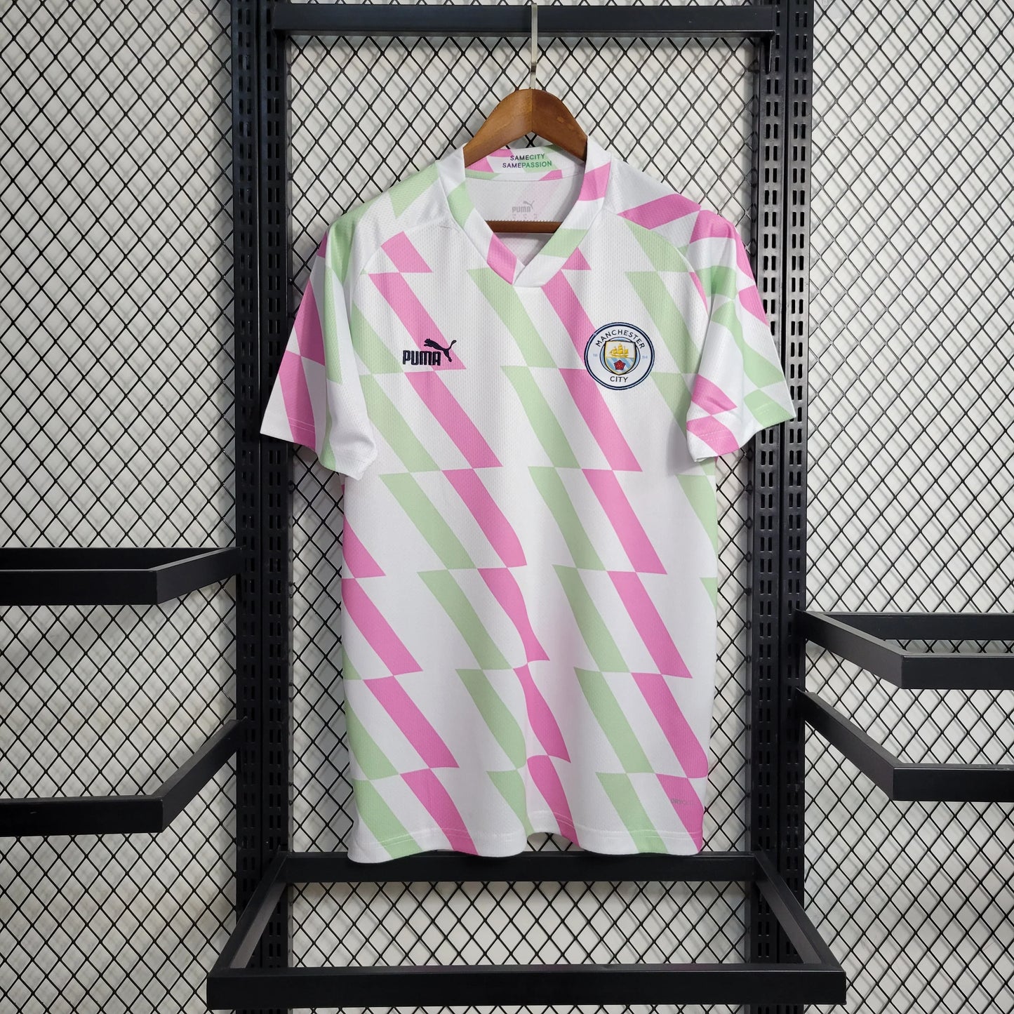 Maillot d'entraînement Manchester City blanc rose 2023/24 