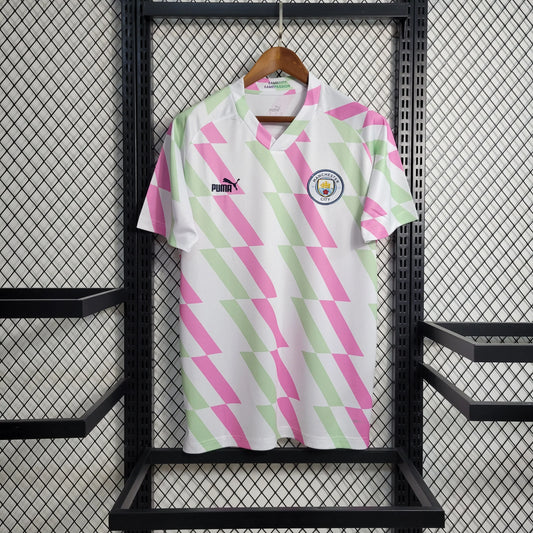 Manchester City White Pink 2023/24 Training Shirt