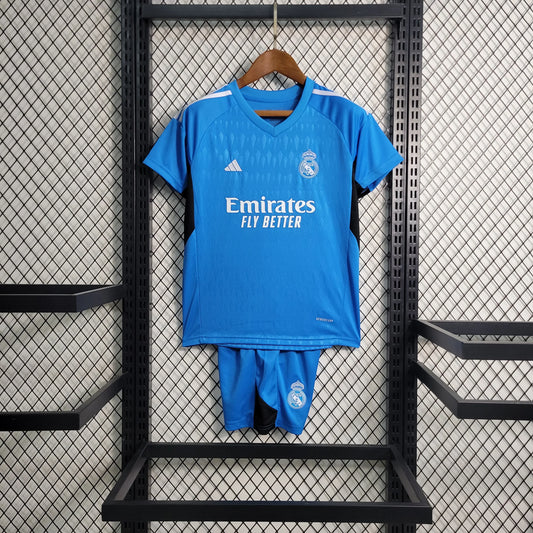 GK Blue Real Madrid 2023/24 Children's Kit