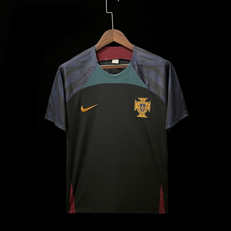 Maillot Avant Match Noir Portugal 2022 