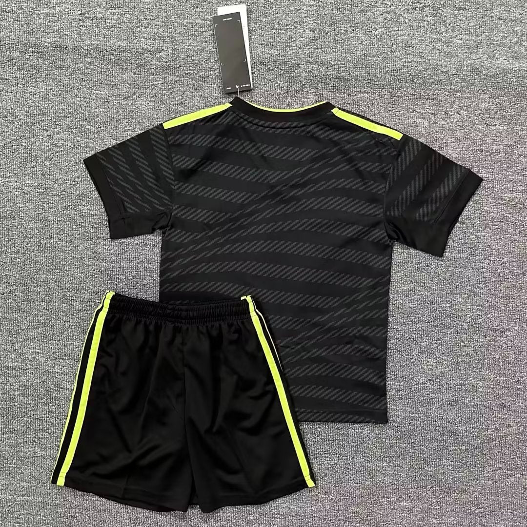 Black and Yellow Real Madrid 2023/24 Children's Kit