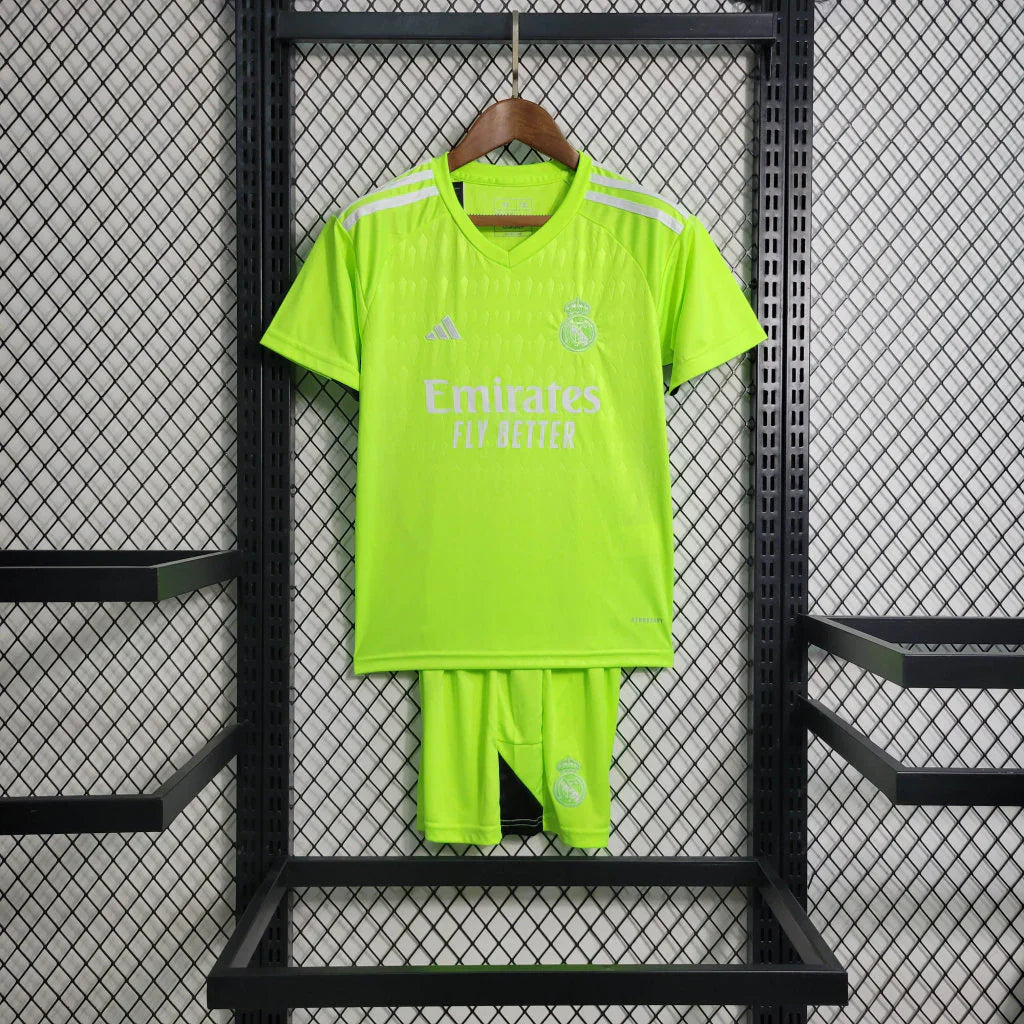 Kit Criança GK Green Fluorescent Real Madrid 2023/24