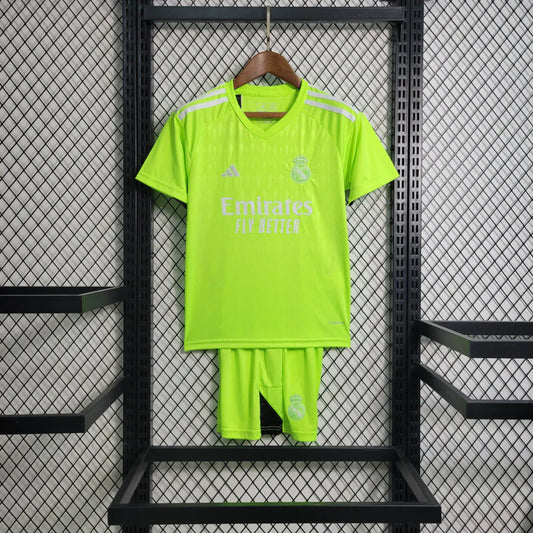 Kit Enfant GK Vert Fluorescent Real Madrid 2023/24 