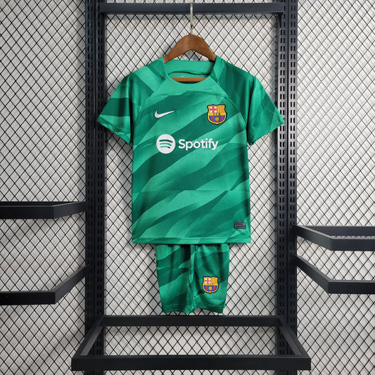 GK Green Barcelona 2023/24 Children's Kit