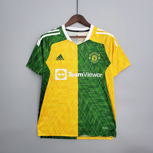 Maillot d'entraînement Manchester United Édition Spéciale Vert Jaune 2021/22 