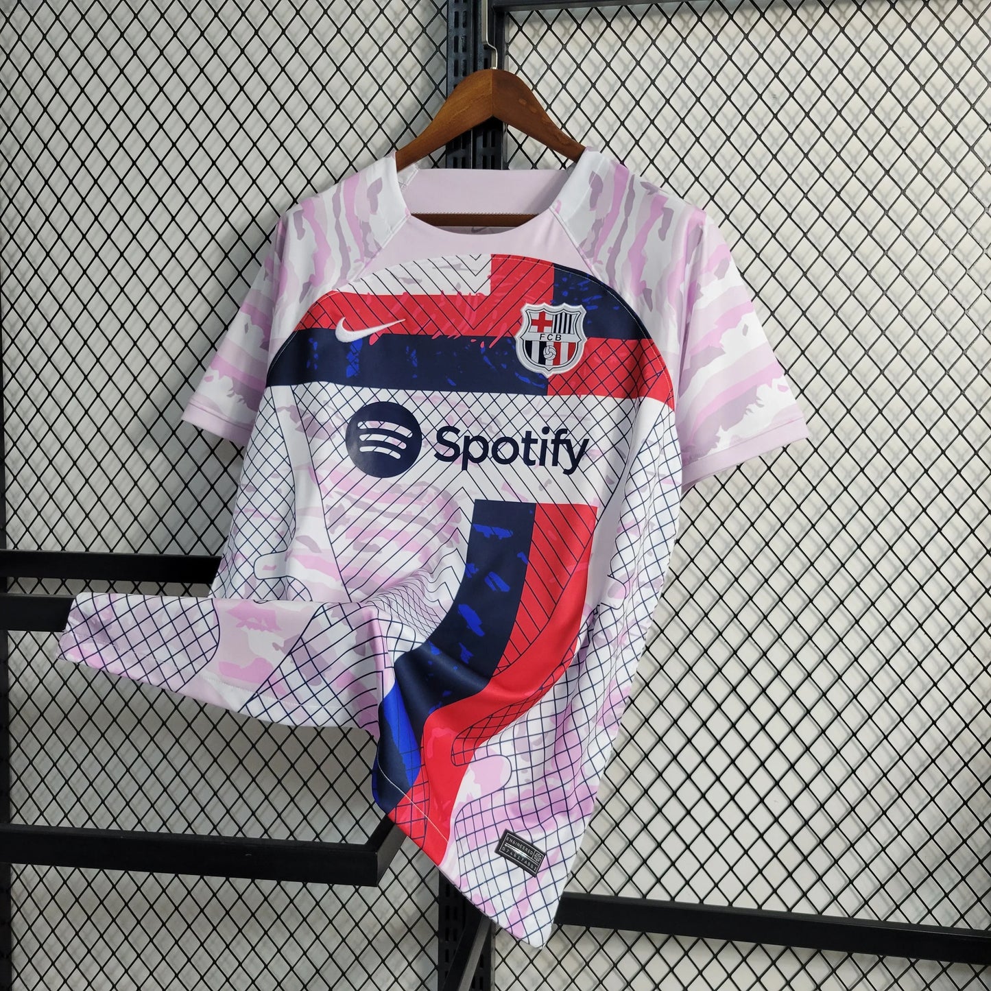 Maillot d'entraînement Barcelone blanc rose 2023/24 