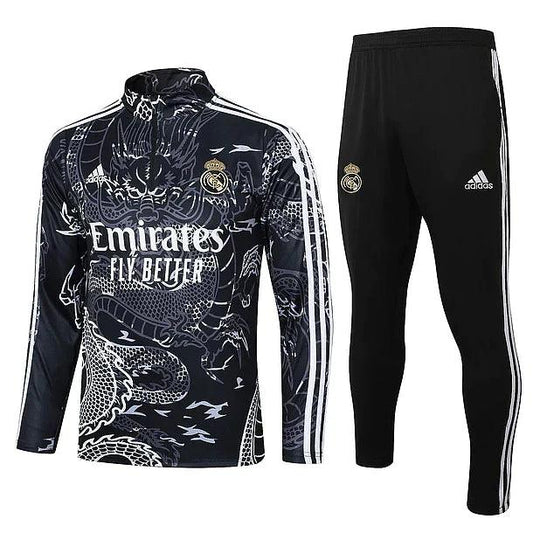 Survêtement Real Madrid Dragon Noir avec T-shirt