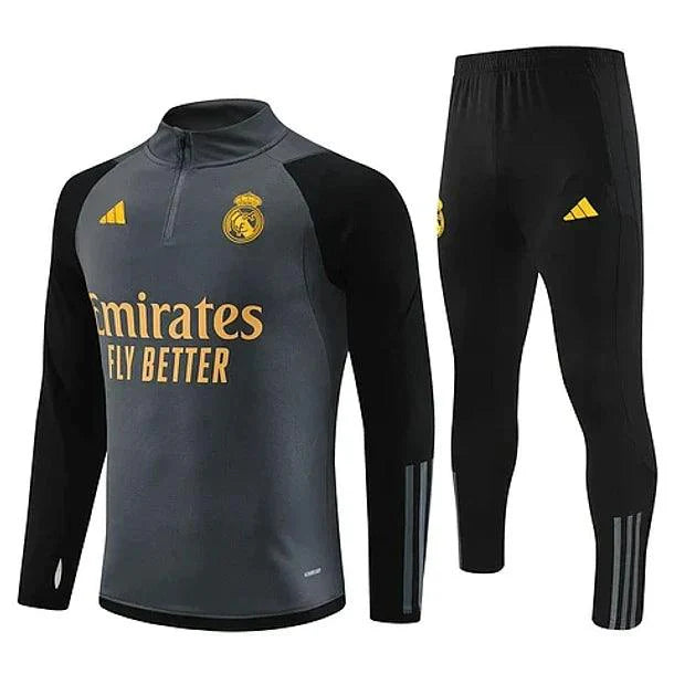 Gray Real Madrid Tracksuit w/ Shirt 2023/24