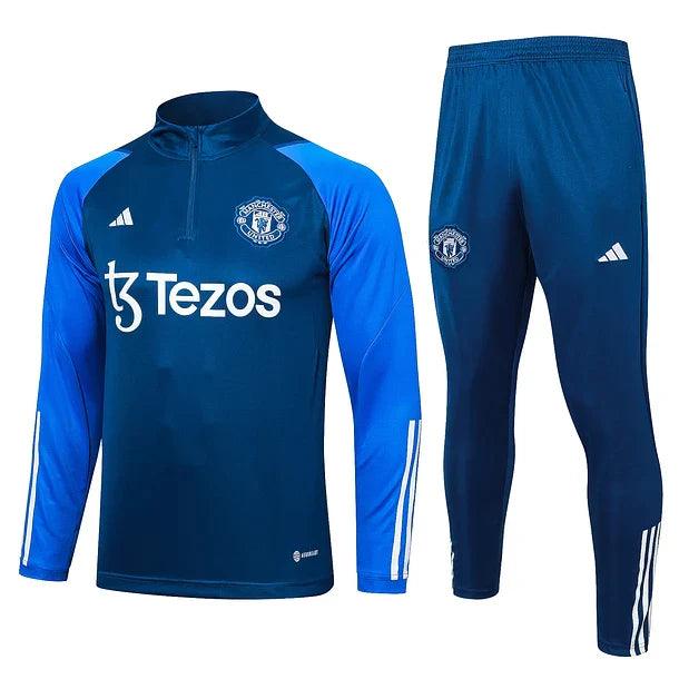 Blue Manchester United Tracksuit w/shirt 2023/24