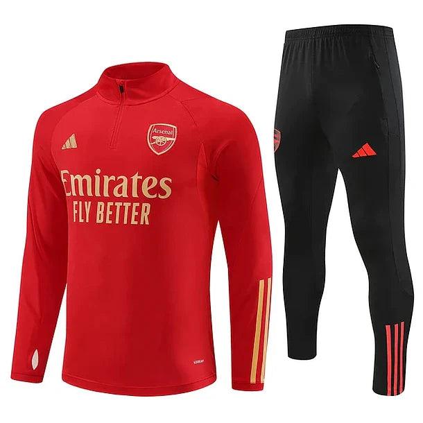 Arsenal red and black tracksuit with shirt 2023/24