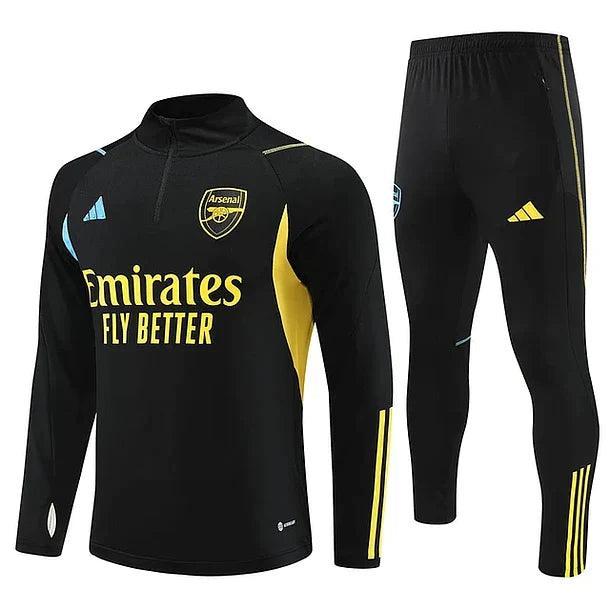 Survêtement avec maillot Arsenal noir et jaune 2023/24