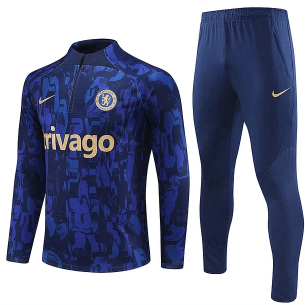 Survêtement avec maillot Chelsea bleu foncé 2023/24