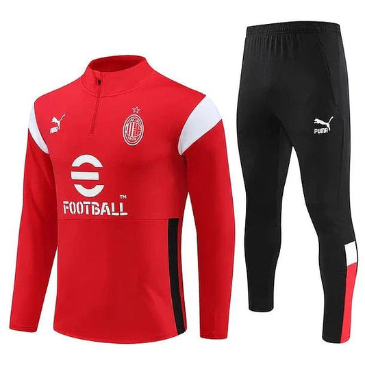 Red 3 AC Milan Tracksuit w/shirt 2023/24