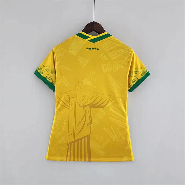 Maillot Femme Classique Jaune Brasil 2022 