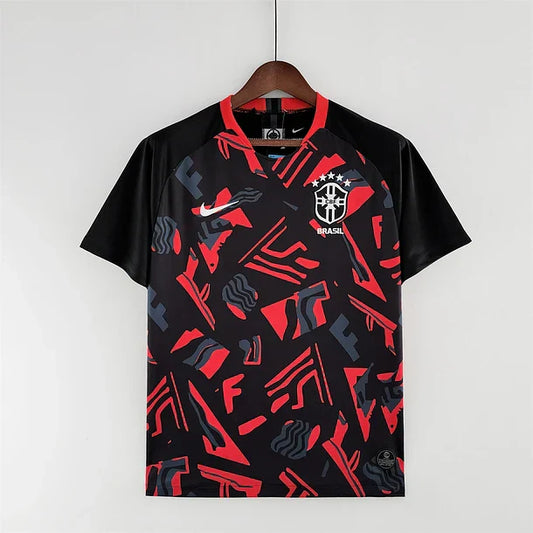 Maillot d'Entraînement Brésil Rouge Noir 2022 