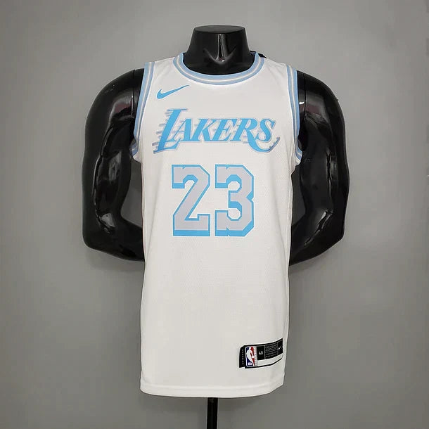 Los Angeles Lakers Ras du Cou Rétro Édition Limitée Blanc 