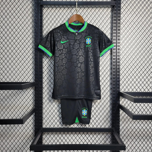 Kit Criança Leopard Black Brasil 2022/23