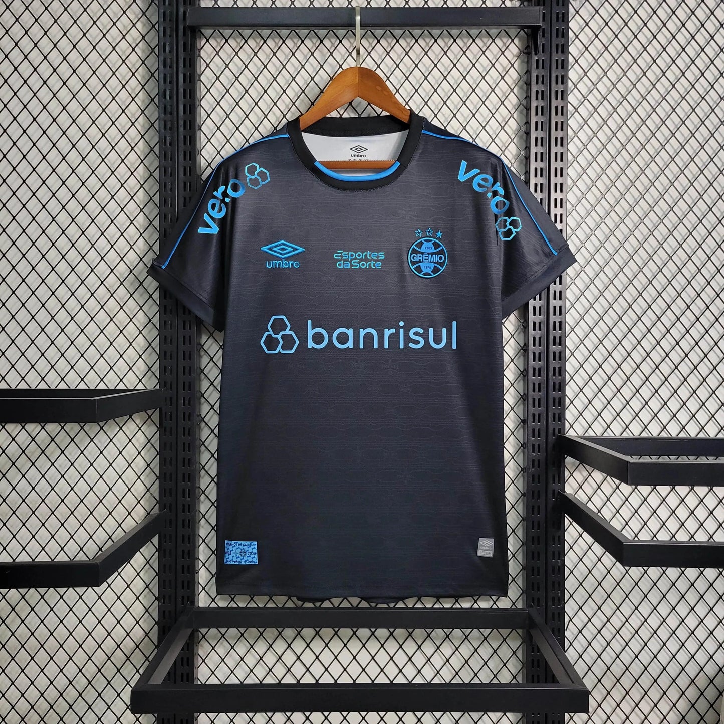 Maillot secondaire Grêmio avec parrainages 2023/24 