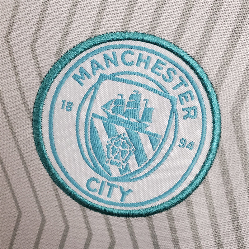 Maillot d'entraînement Manchester City gris blanc 2021/22 