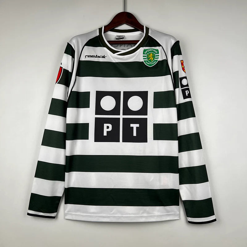 Sporting 2001/03 Long Sleeve Home Shirt