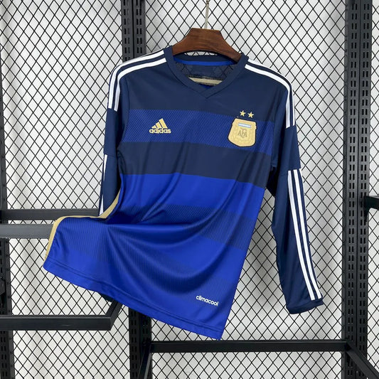 Camisola Secundária Argentina 2014 Manga Comprida