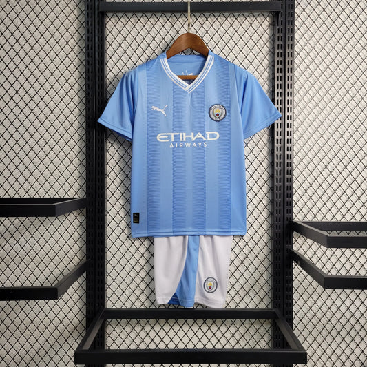 Kit enfant domicile Manchester City 2023/24 