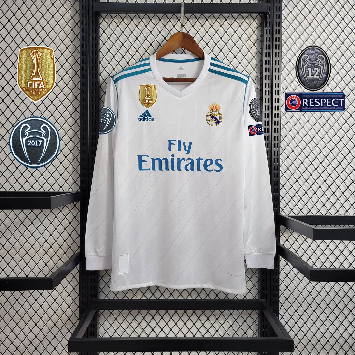 Camisola Principal Real Madrid Manga Comprida 2017/18