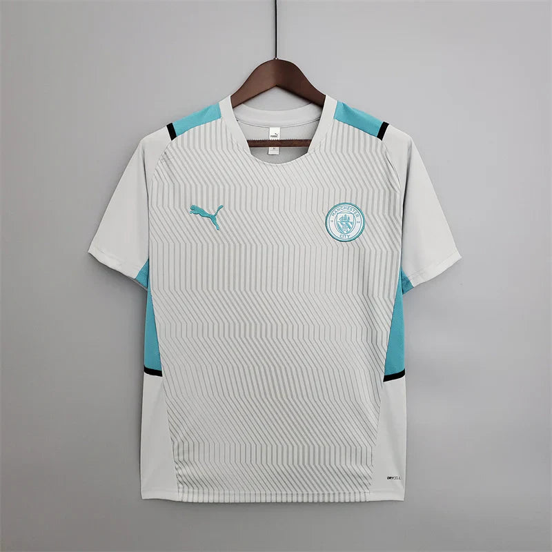 Maillot d'entraînement Manchester City gris blanc 2021/22 