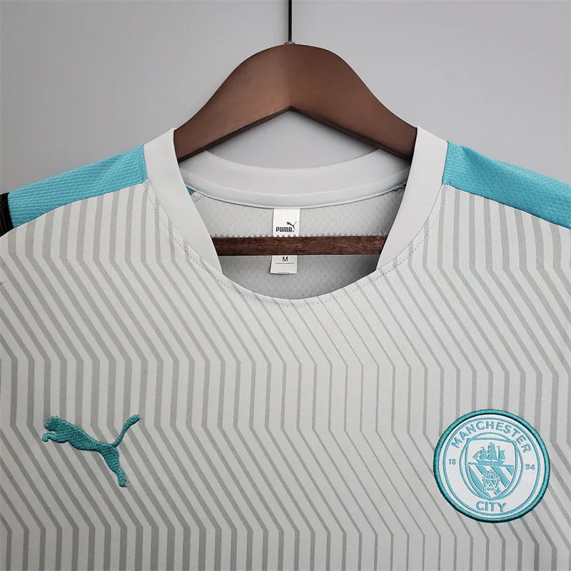 Maillot d'entraînement Manchester City gris blanc 2021/22 