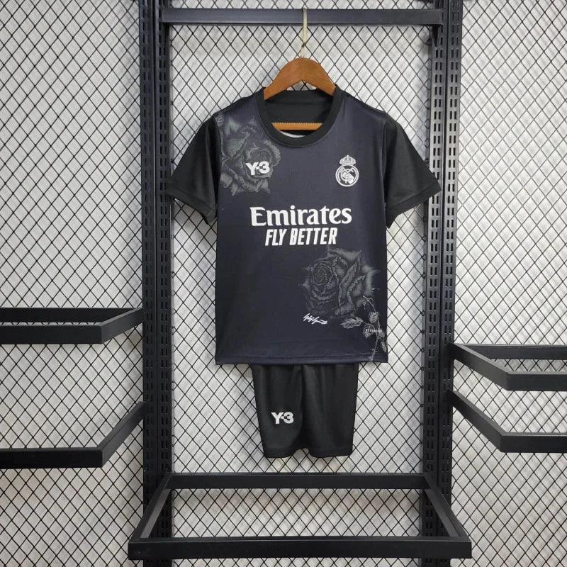 Kit Criança Y3 Black Real Madrid 2024/25