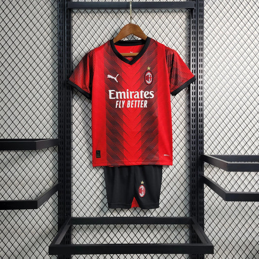 Kit Criança Principal AC Milan 2023/24