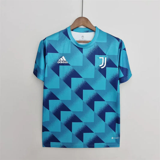 Juventus Blue Geometric Pattern 2022/23 Training Shirt