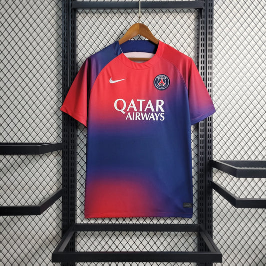 Maillot d'entraînement PSG 2023/24 rouge et bleu 