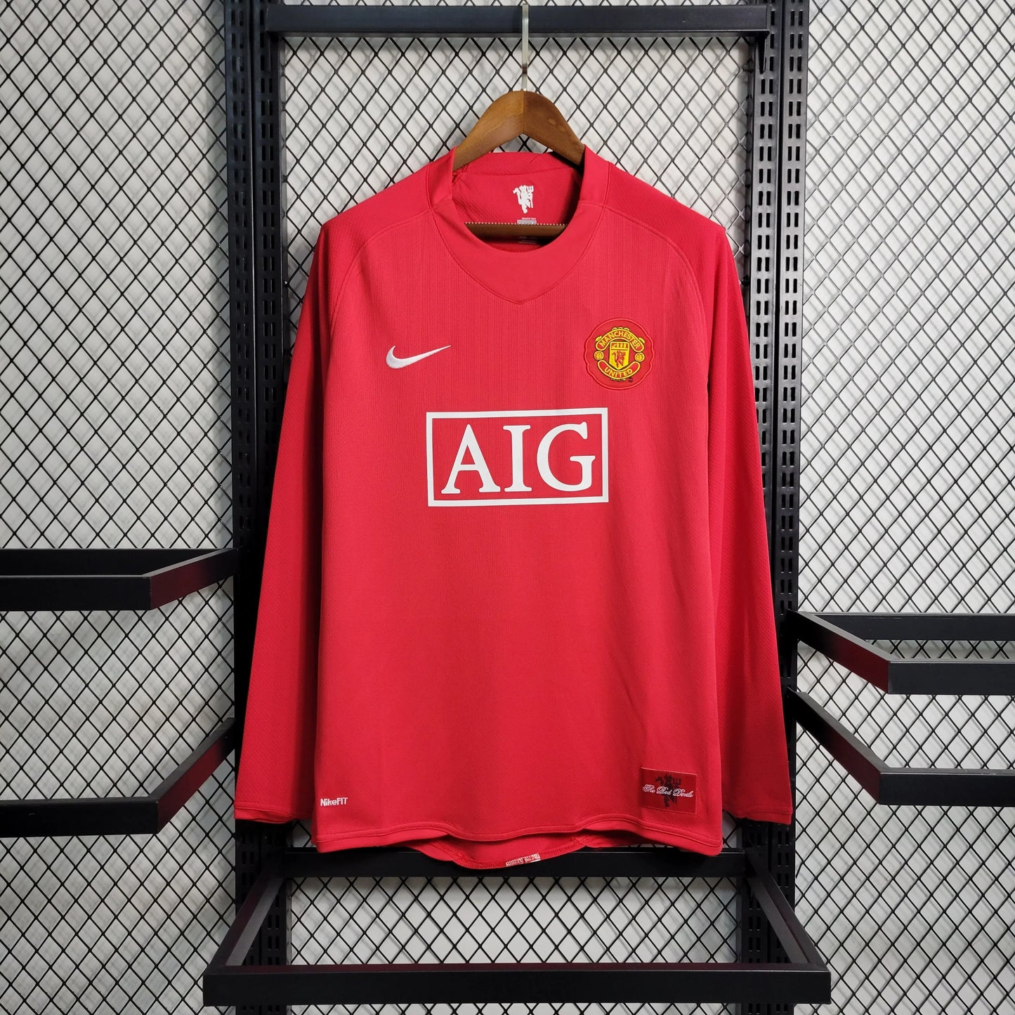 Camisola Principal Manchester United Manga Comprida 2007/08