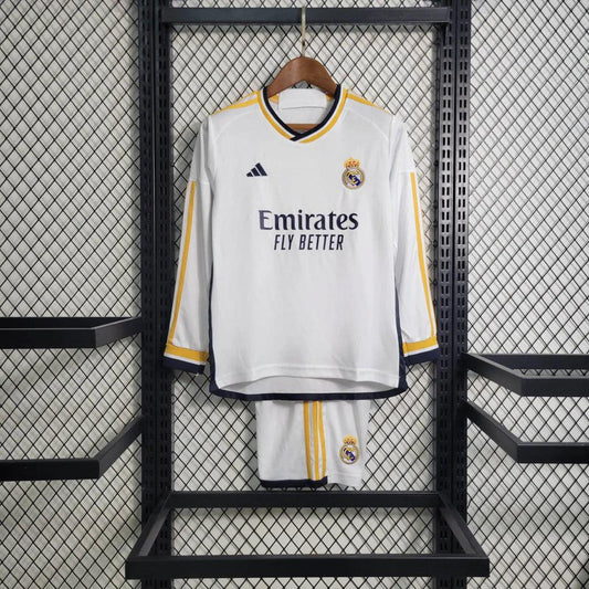 Kit Criança Principal Manga Comprida Real Madrid 2023/24